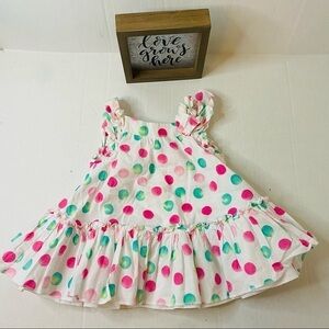 First Impressions A-Line Polka Dots Dress Baby 6-9